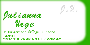 julianna urge business card